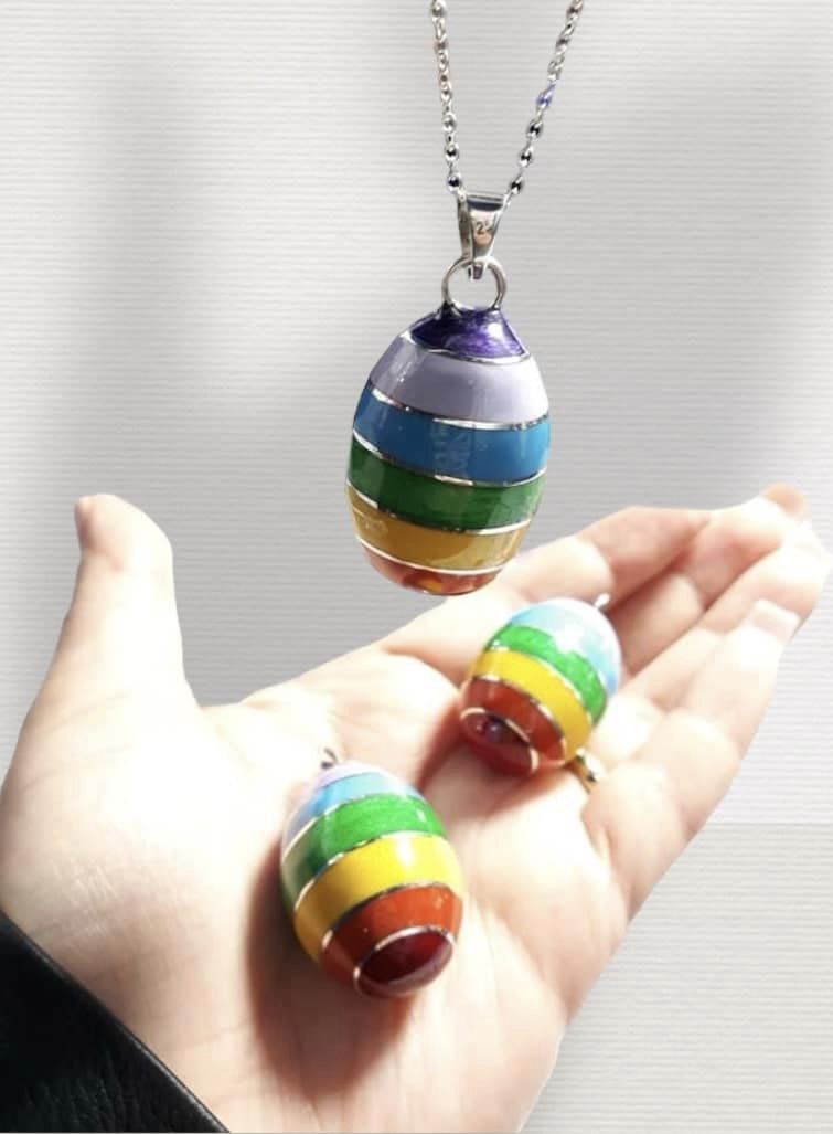 Llamador de Ángeles Huevito 7 chakra