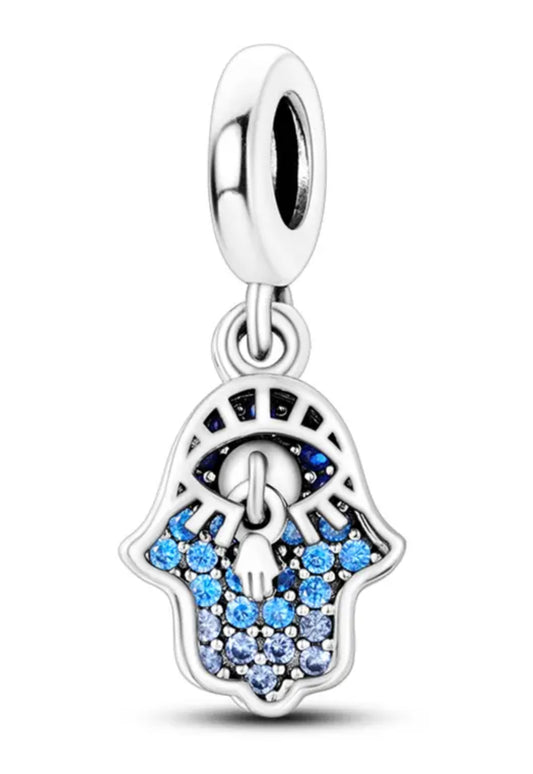 Dije Colgante Hamsa y Ojo Turco