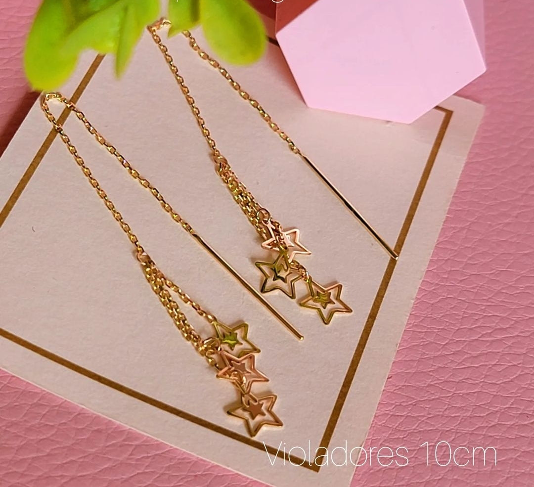 Aretes Violadores Estrellas